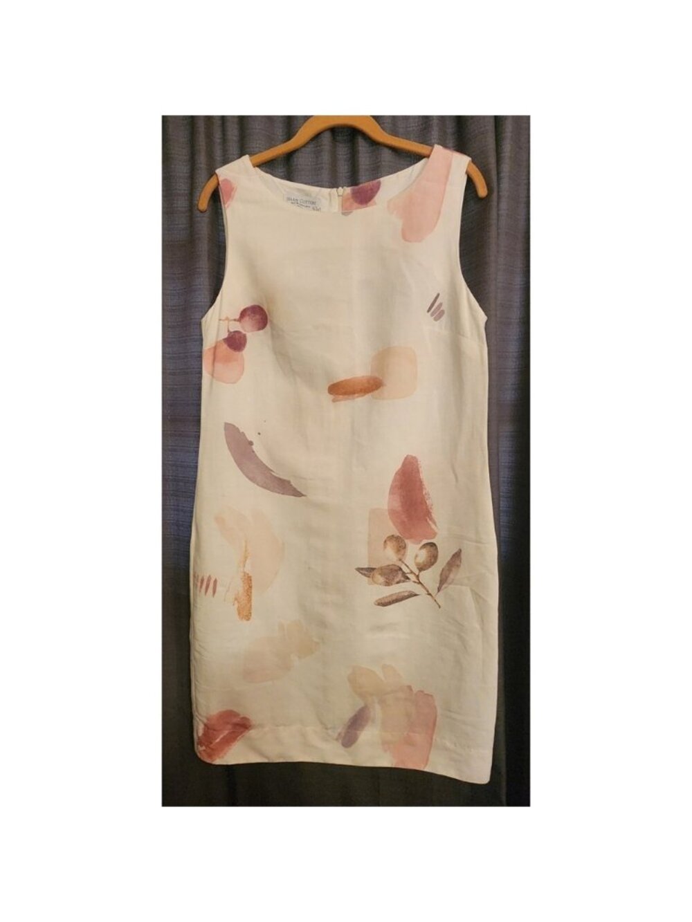 Women's Harris Cotten White Linen Shell Dress Size Small (Made in Greece)